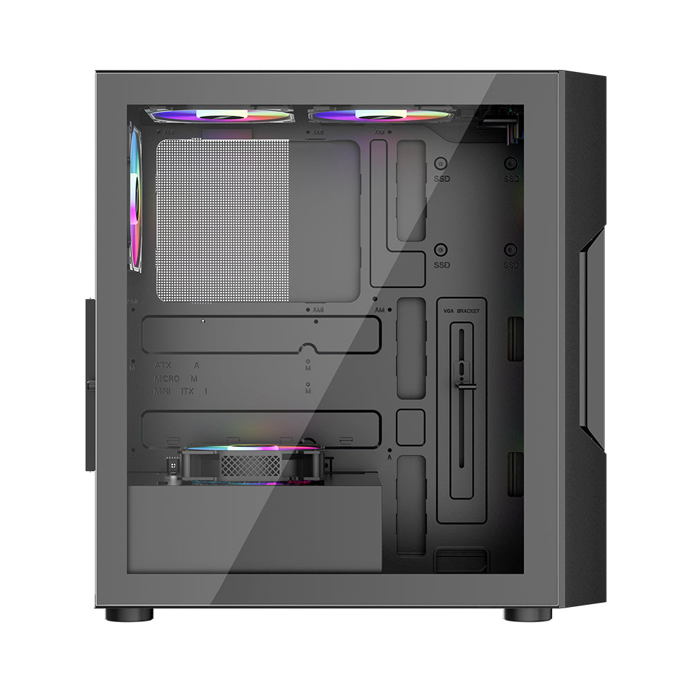 1st player Casing T7 ARGB Mid-Tower ATX Black 4 Pre installed Fan 1st player Casing T7 ARGB Mid-Tower ATX Black 4 Pre installed Fan